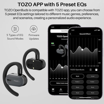 TOZO Open Buds NEGRO