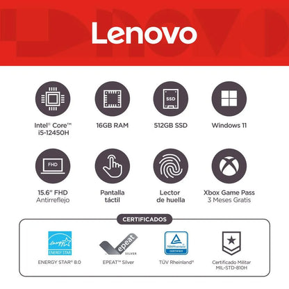 LENOVO IdeaPad Slim 3 – Core i5 • 16GB • 512GB SSD • 14" FHD Táctil